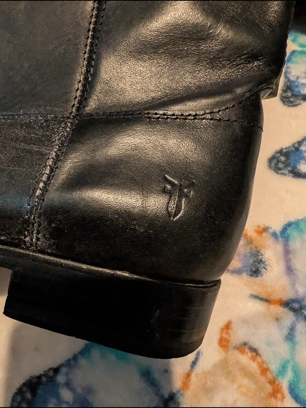 Frye Melissa Tall Black Leather Riding Boots